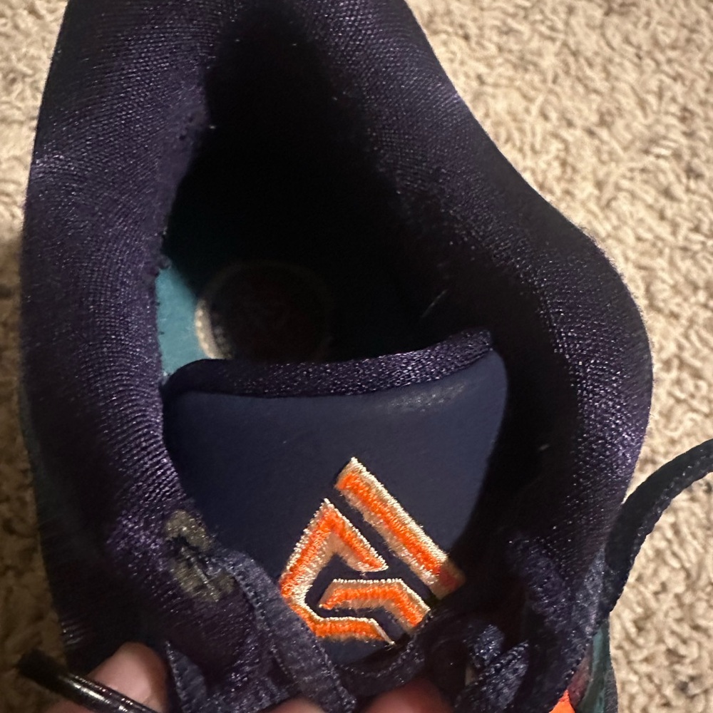 Nike Zoom Freak 5 Nigerian Nightmare Navy and Teal Basketball Shoes - Picture 6 of 7